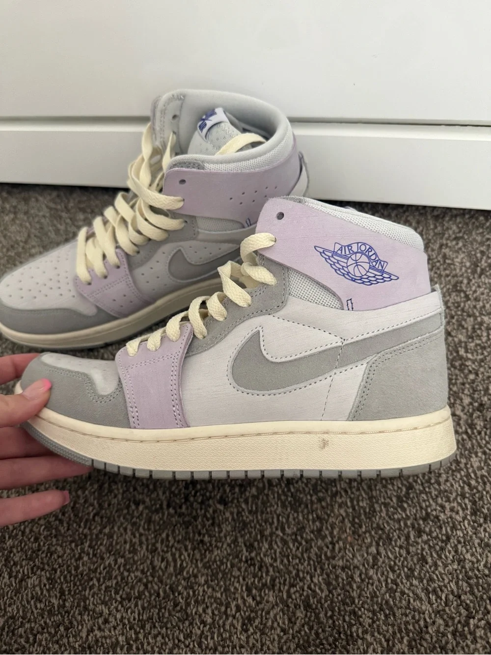 Air Jordan 1 Zoom CMFT High Tops Grey Purple